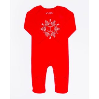 LFC Baby Personalised Snowflake Christmas Sleepsuit