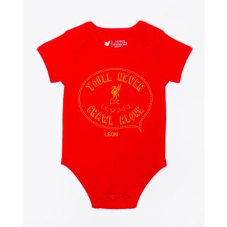 LFC Baby Personalised You'll Never Crawl Alone Bodysuit Red