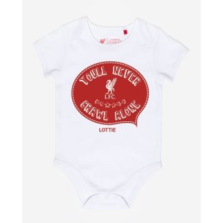 LFC Baby Personalised You'll Never Crawl Alone Bodysuit White