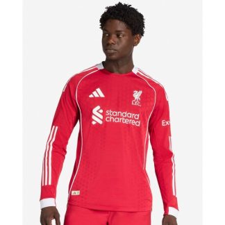 LFC adidas Mens 25/26 Authentic Home Long Sleeve Jersey