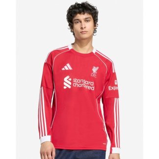 LFC adidas Mens 25/26 Home Long Sleeve Jersey