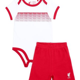 LFC Baby Bodysuit & Shorts Set White & Red 9-12