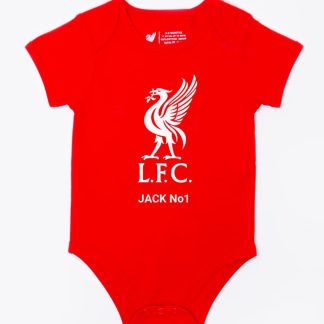LFC Baby Personalised Liverbird Bodysuit Red NB