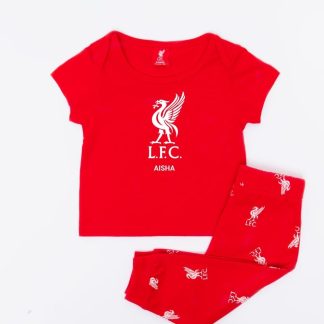 LFC Baby Personalised Liverbird Pyjamas 9-12
