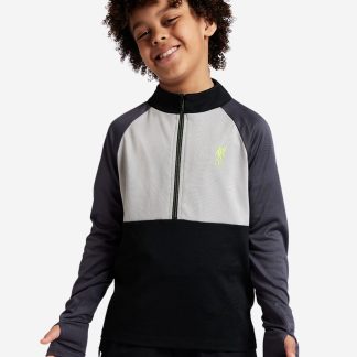 LFC Infants 1/2 Zip Top Black & Grey 5-6