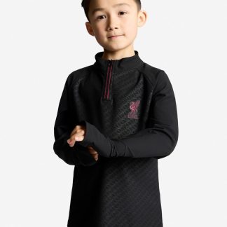 LFC Infants 1/4 Zip Raglan Top Black 5-6
