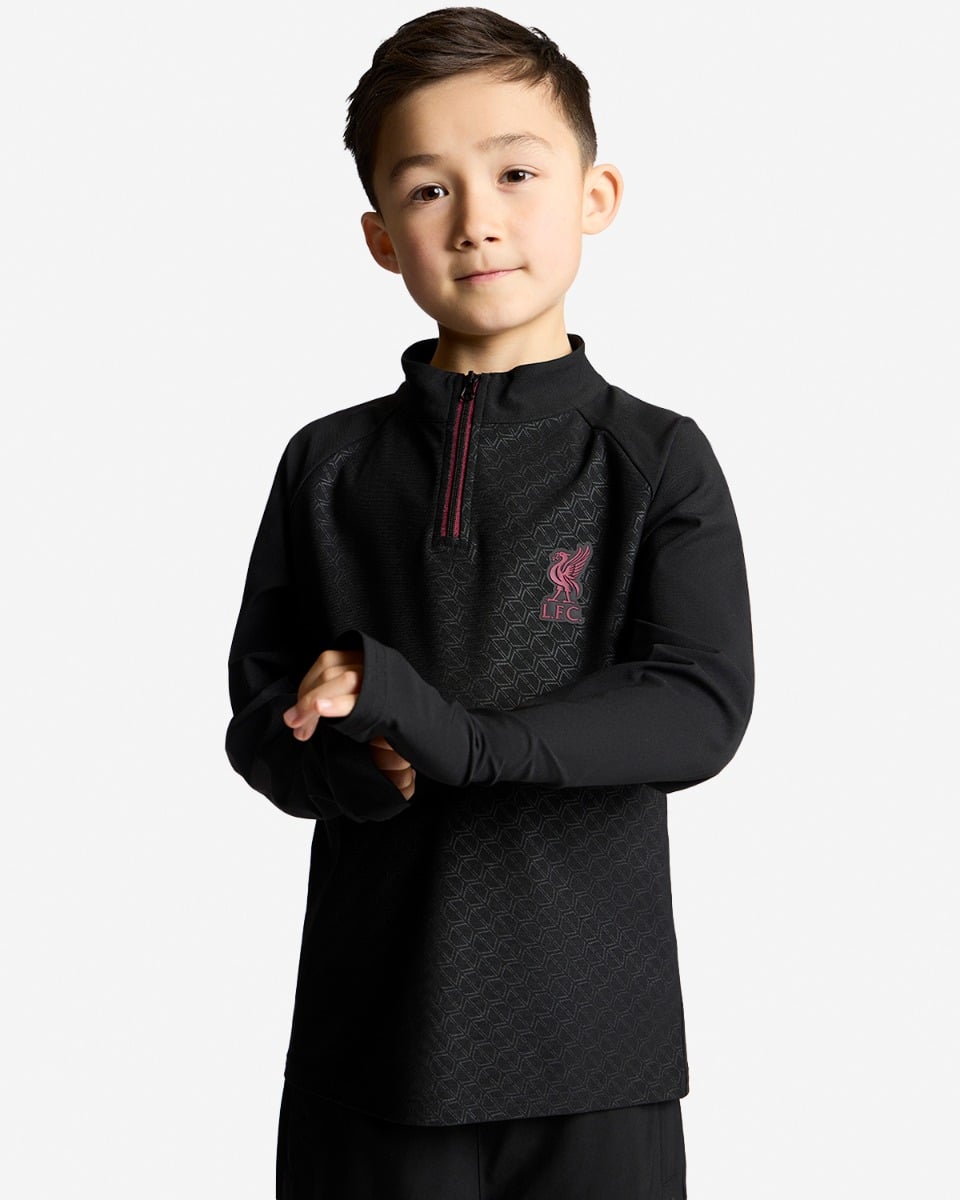 LFC Infants 1/4 Zip Raglan Top Black 5-6
