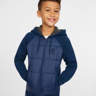 LFC Infants Navy Hybrid Hooded Jacket 5-6