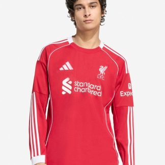 LFC adidas Mens 25/26 Home Long Sleeve Jersey XS