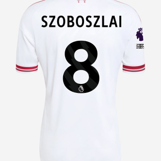 LFC adidas Mens 26/27 Away Jersey - Premier League - Premier League Patch | Player - 'No Room For Racism' Patch - Premier League - SZOBOSZLAI-8 XL