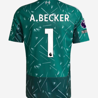 LFC adidas Mens 26/27 Home Goalkeeper Jersey - Premier League - Premier League Patch | Player - 'No Room For Racism' Patch - Premier League - A.BECKER-1 XL