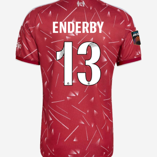 LFC adidas Mens 26/27 Home Jersey - Barclays Women's Super League - Womens Super League Patch - Women's Super League - ENDERBY-13 XL